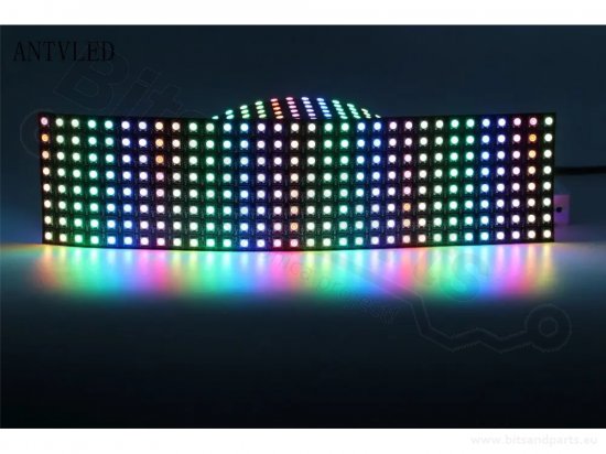 LED Board Flexible 8x32 WS2812B 5050 RGB LED with drivers (256bits)